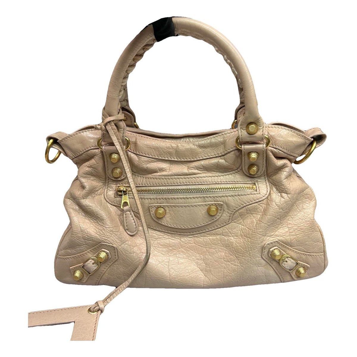 City leather handbag