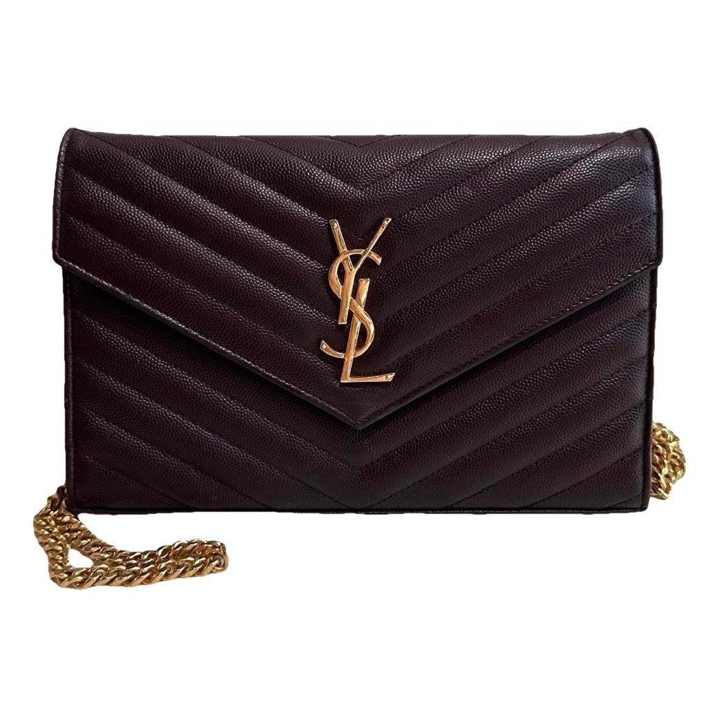 Portefeuille enveloppe leather crossbody bag