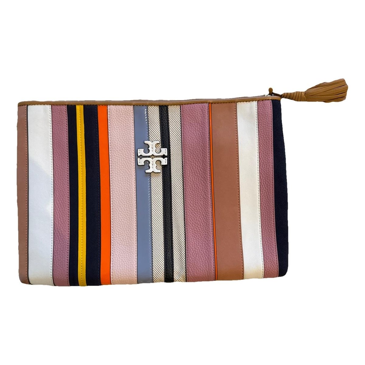 Leather clutch bag