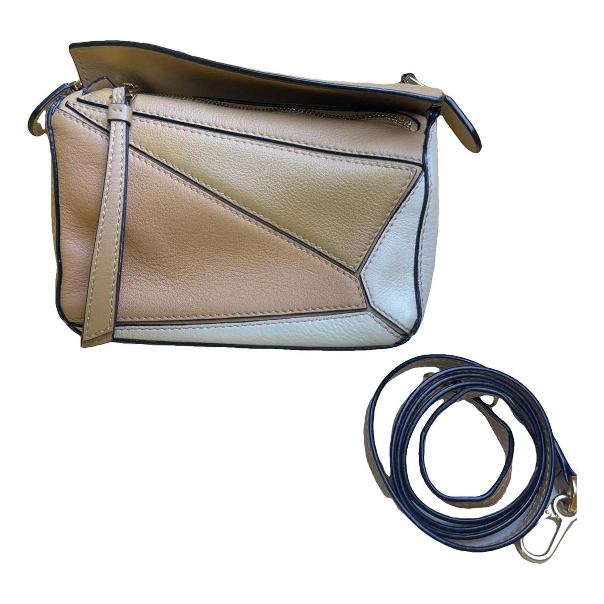 Puzzle leather mini bag