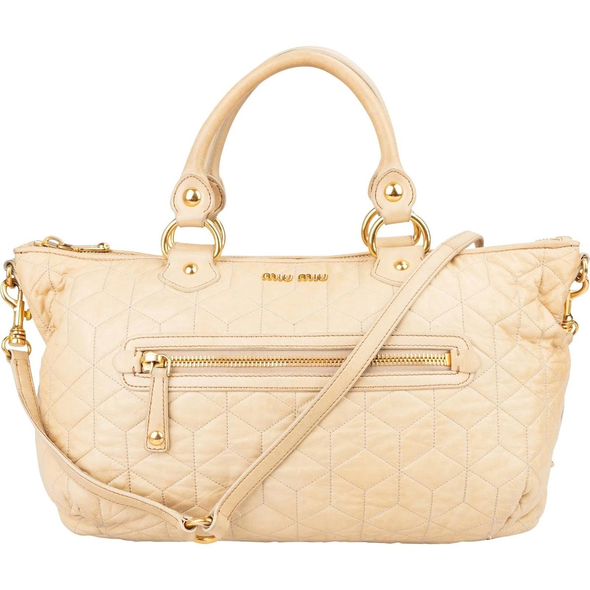 Matelassé leather handbag