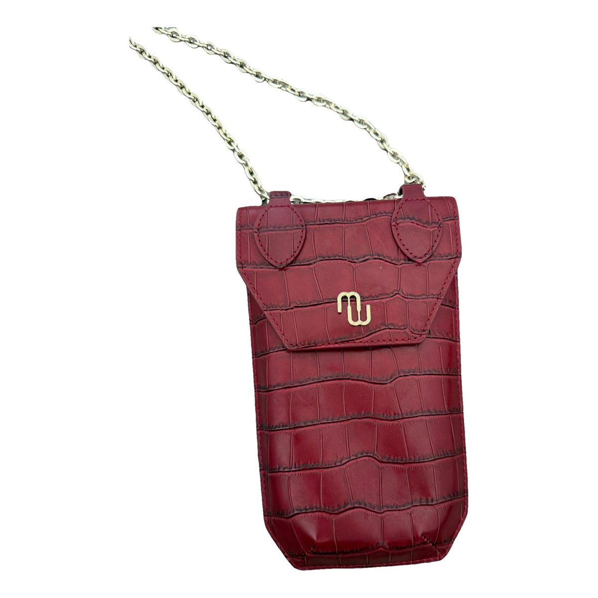 Leather clutch bag