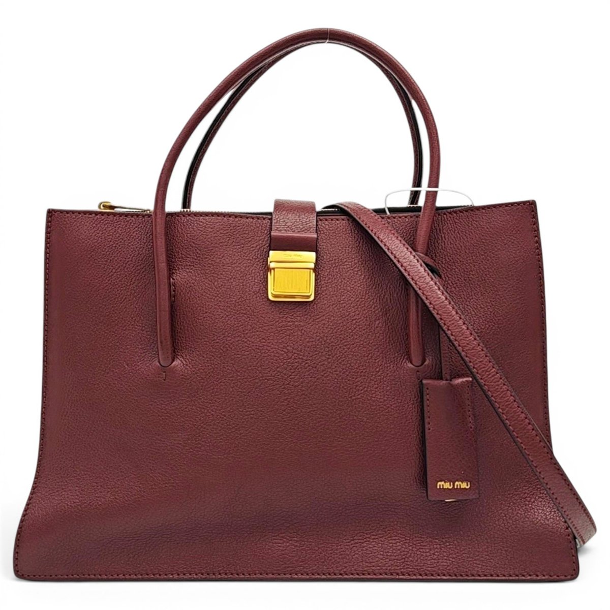 Madras leather handbag