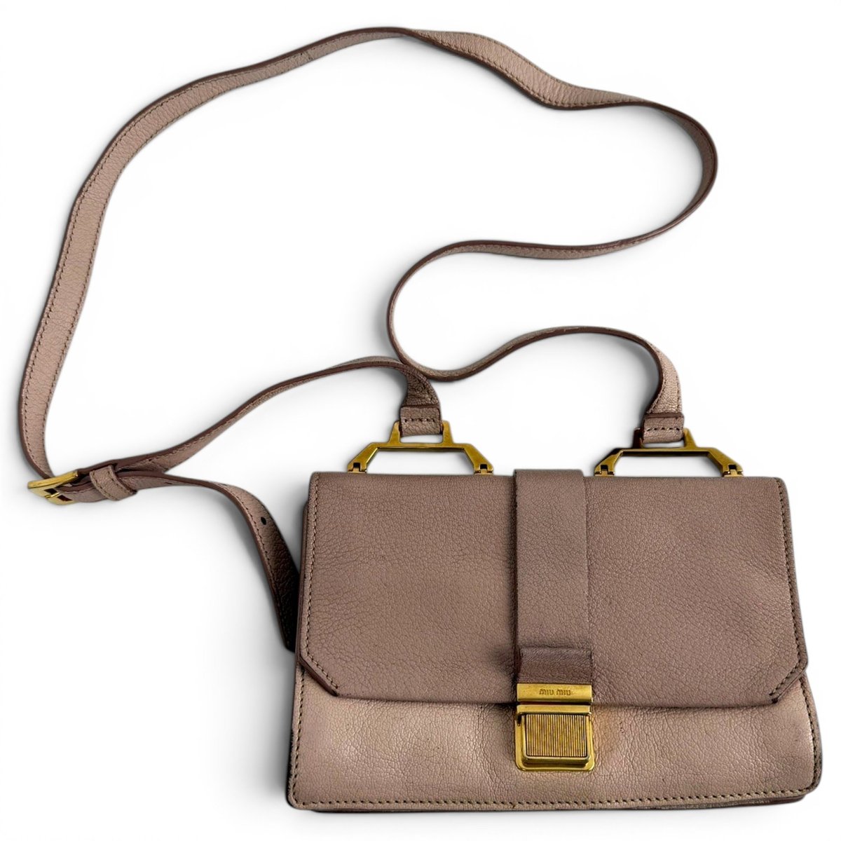 Madras leather crossbody bag