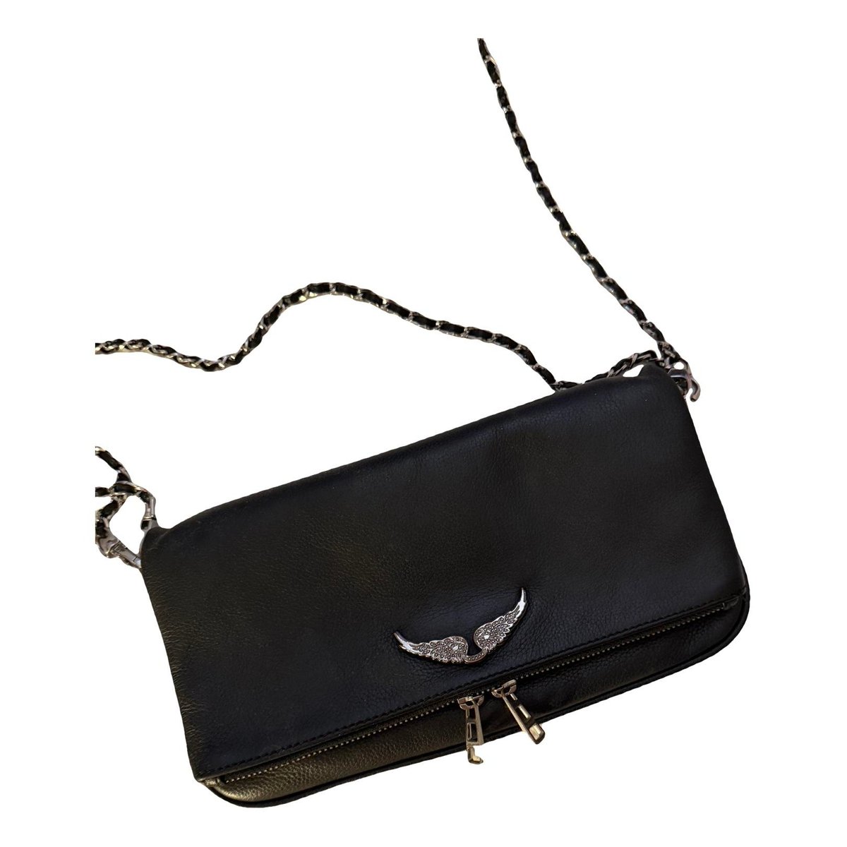 Rock leather clutch bag