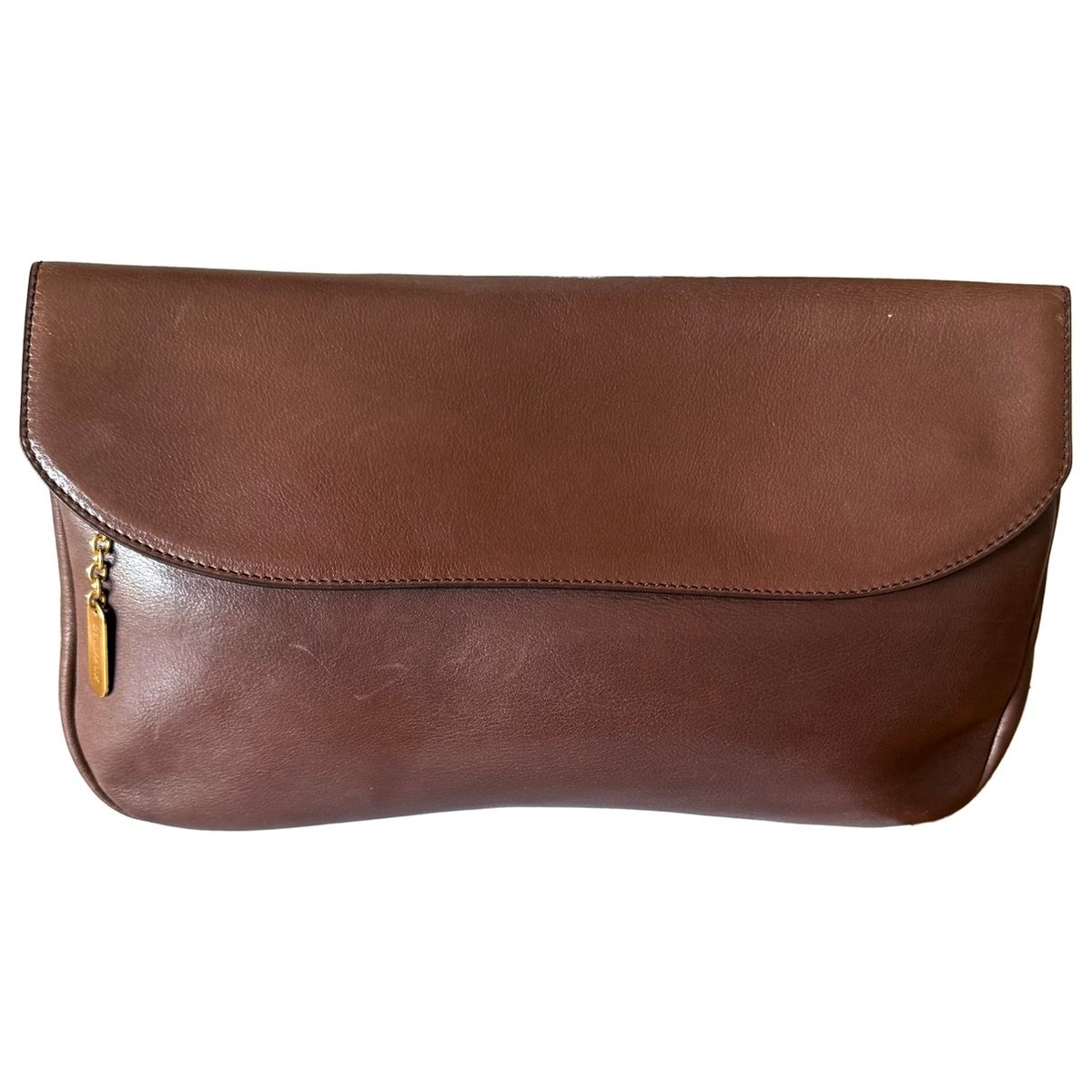 Leather clutch bag
