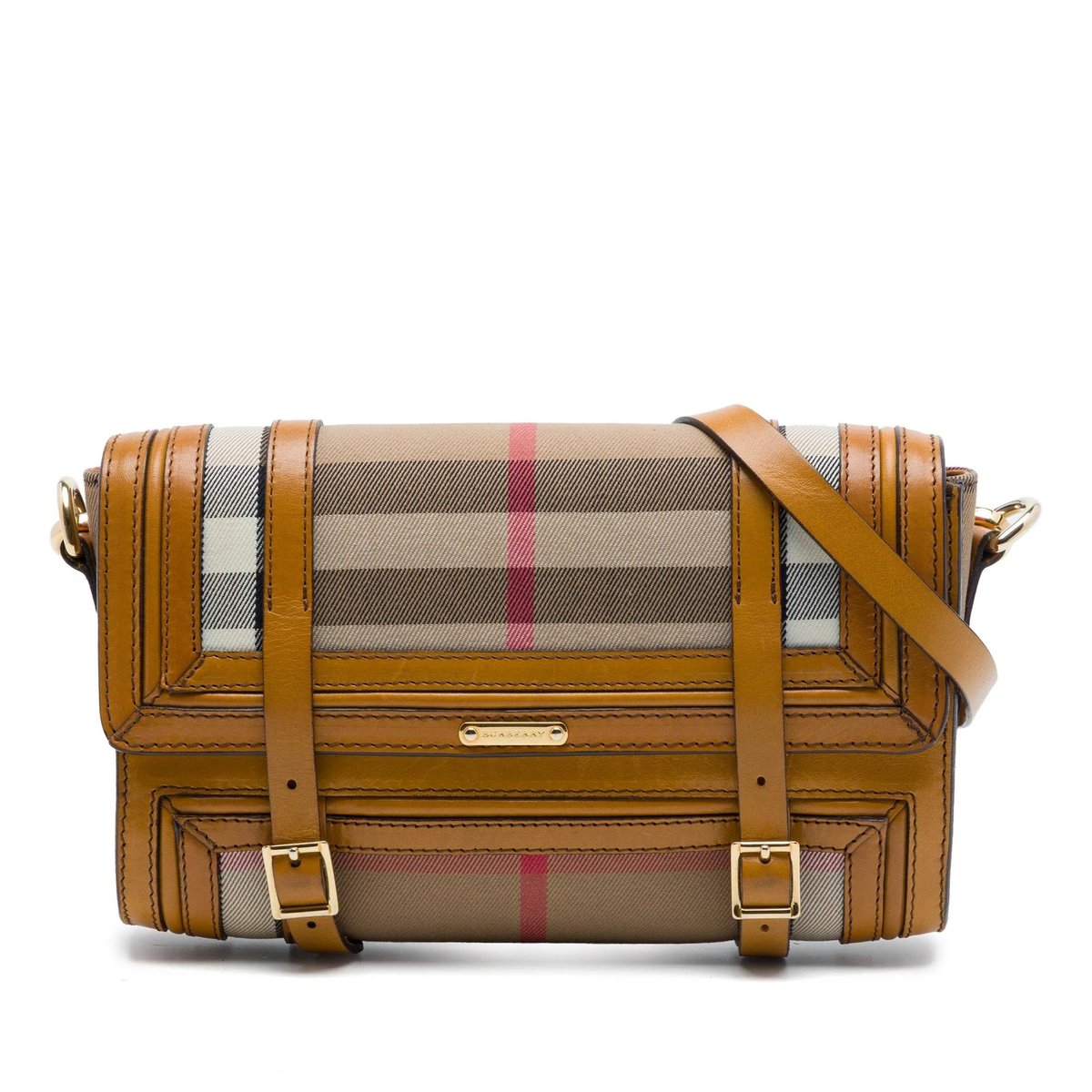 Pocket leather handbag