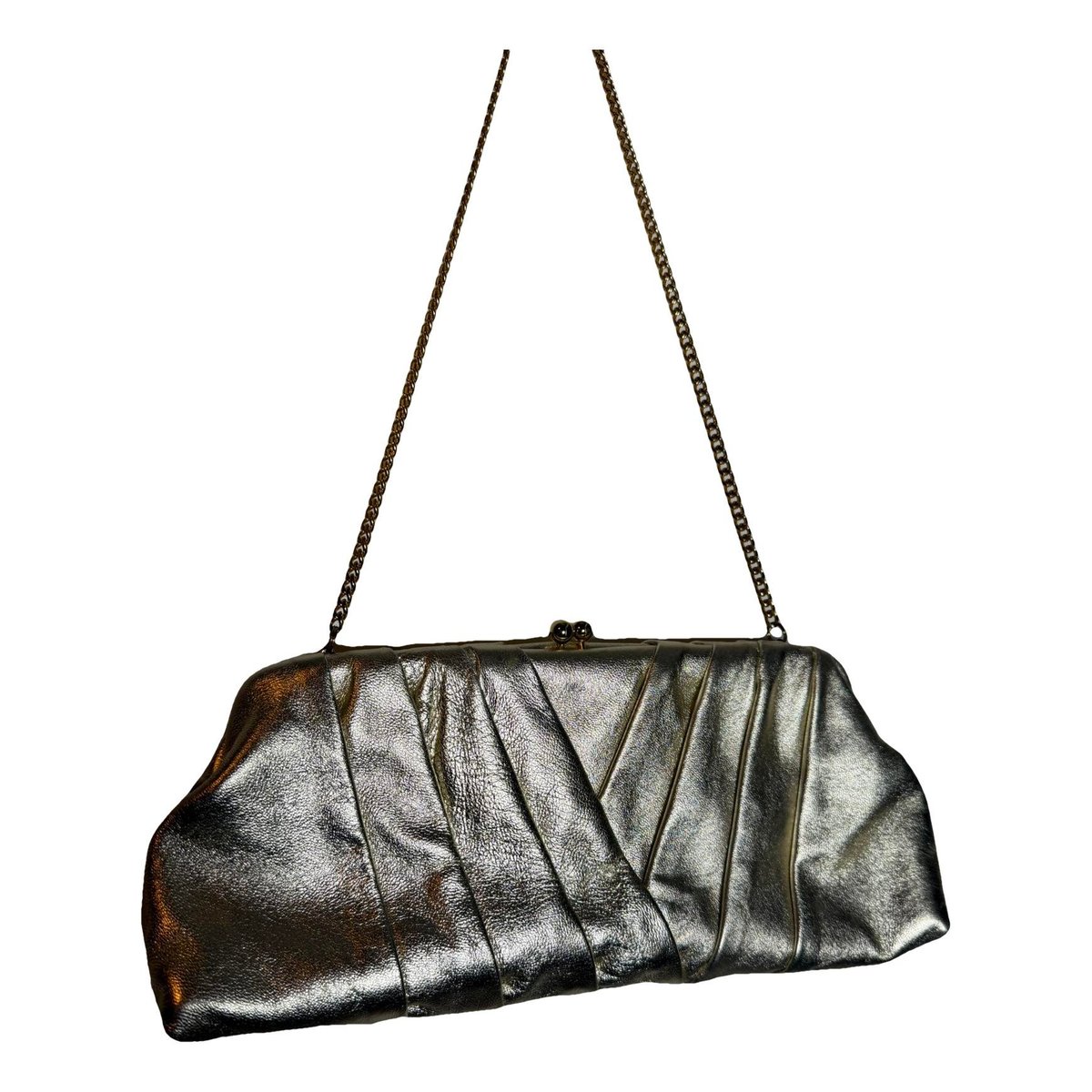 Leather clutch bag