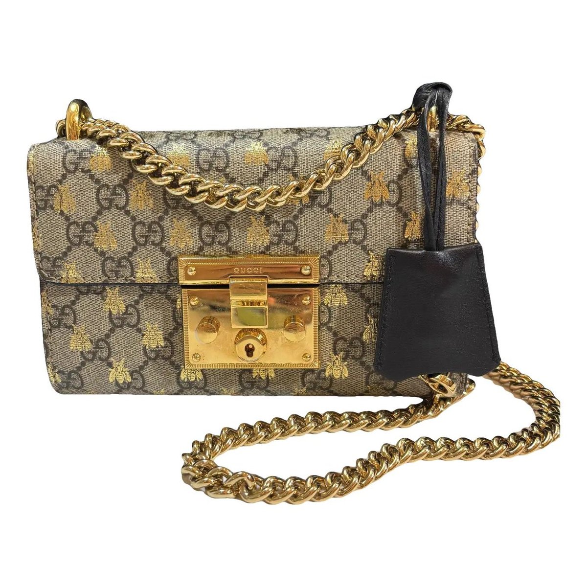 Padlock vinyl handbag