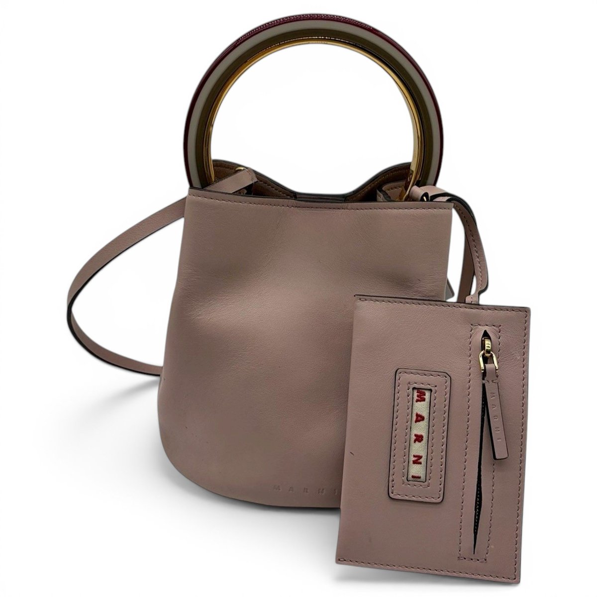 Pannier leather handbag