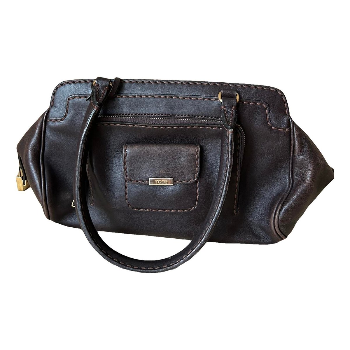 Leather bowling bag