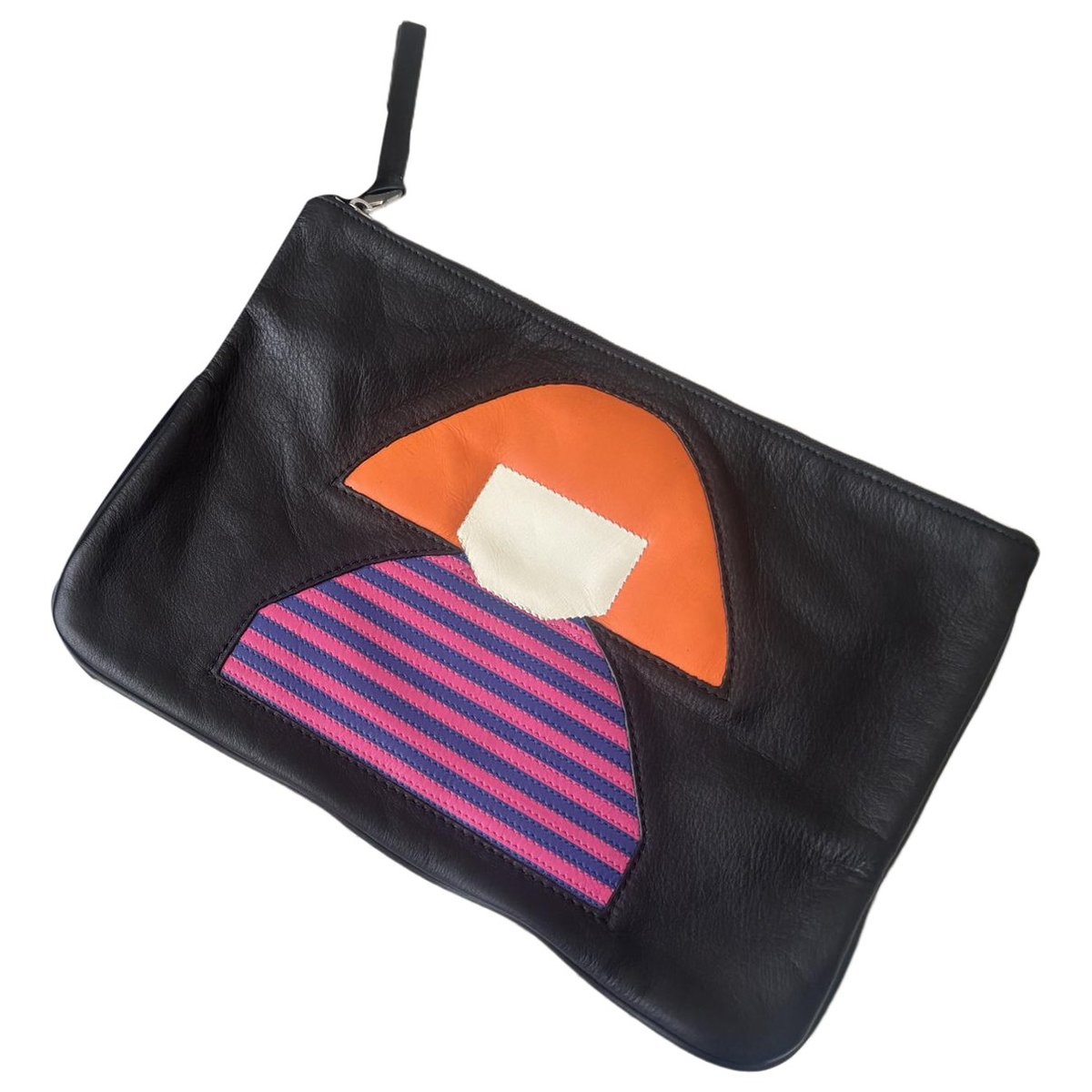Leather clutch bag