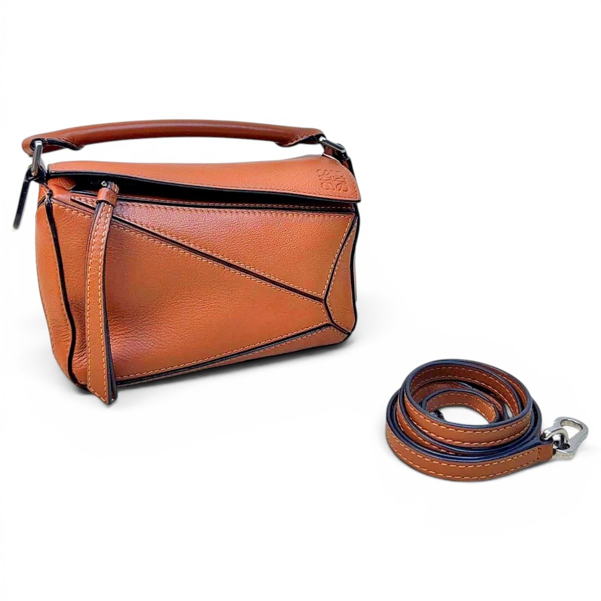 Puzzle leather mini bag