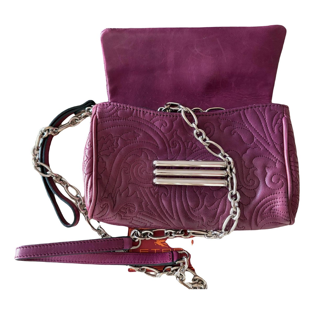 Leather clutch bag