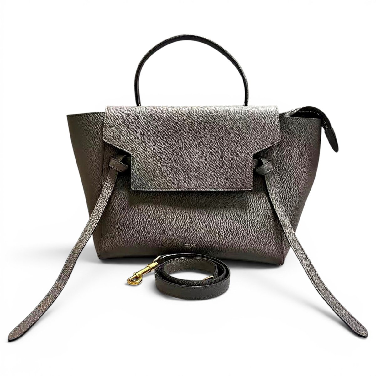 Belt leather handbag