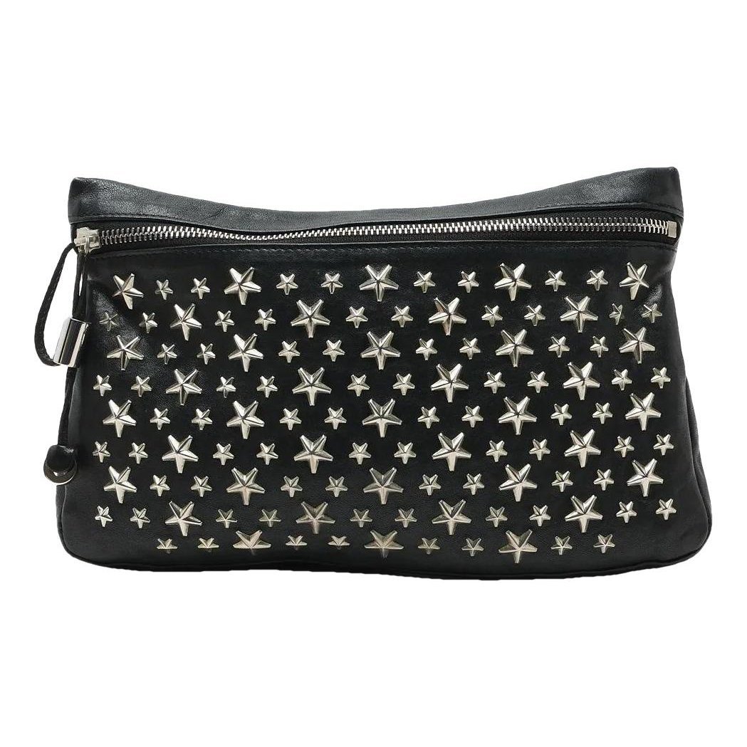 Leather clutch bag
