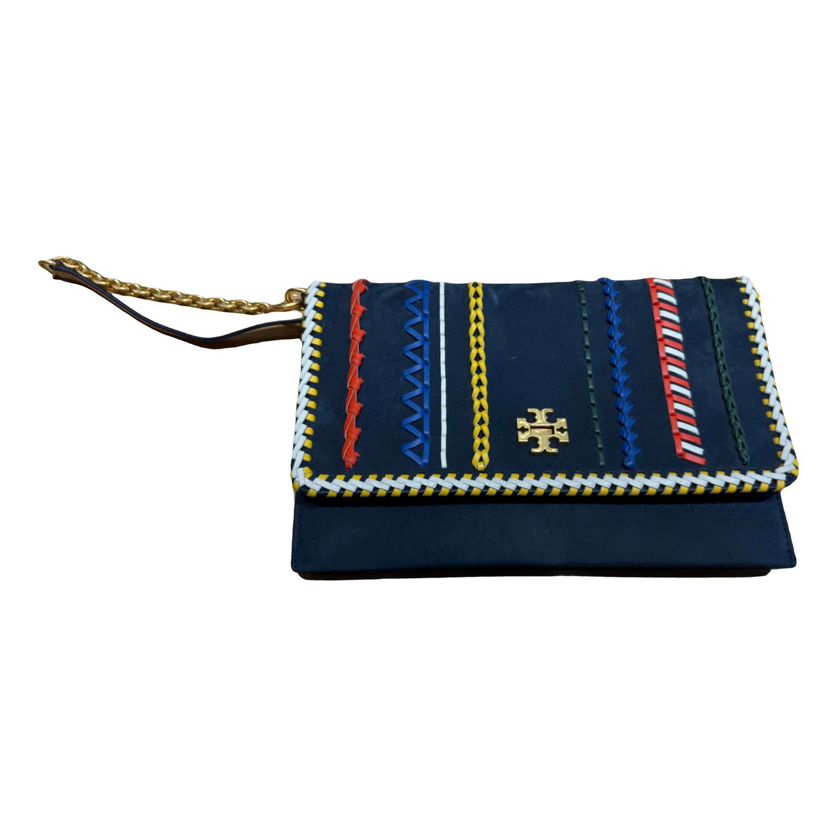 Leather clutch bag