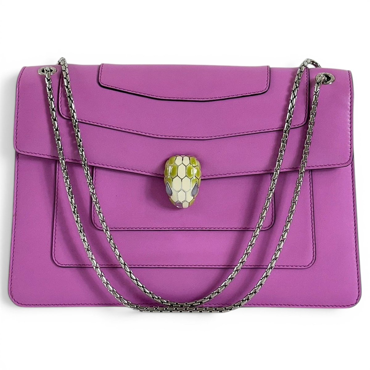 Serpenti leather handbag