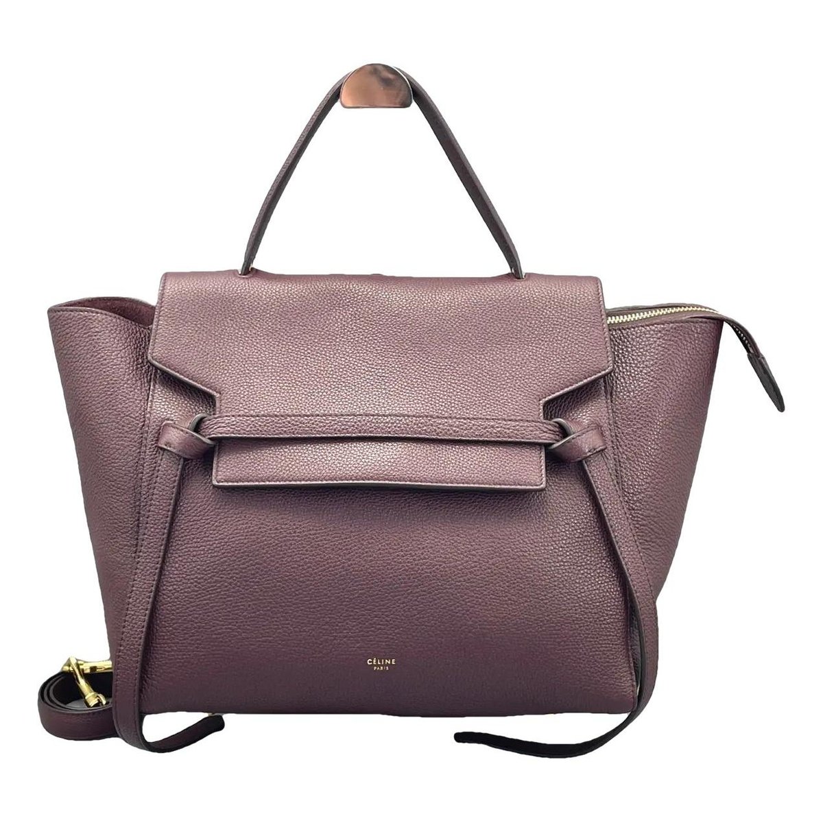 Belt leather crossbody bag