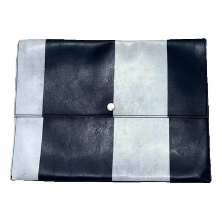 Leather clutch bag