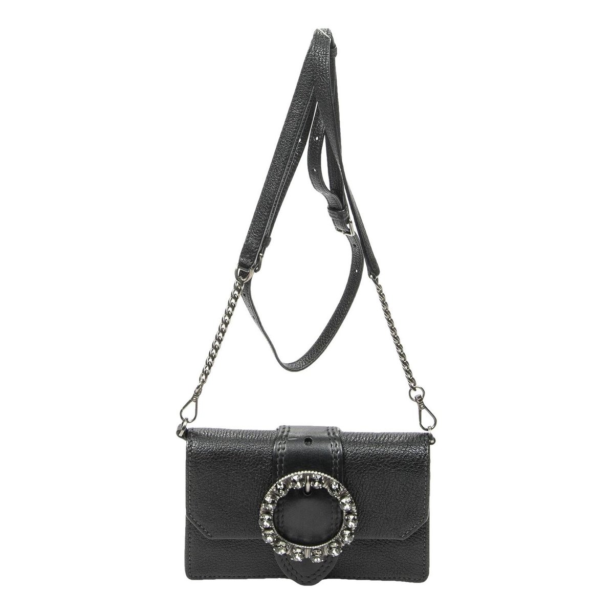 Madras leather crossbody bag