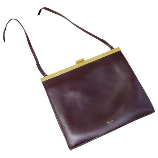 Clasp leather crossbody bag
