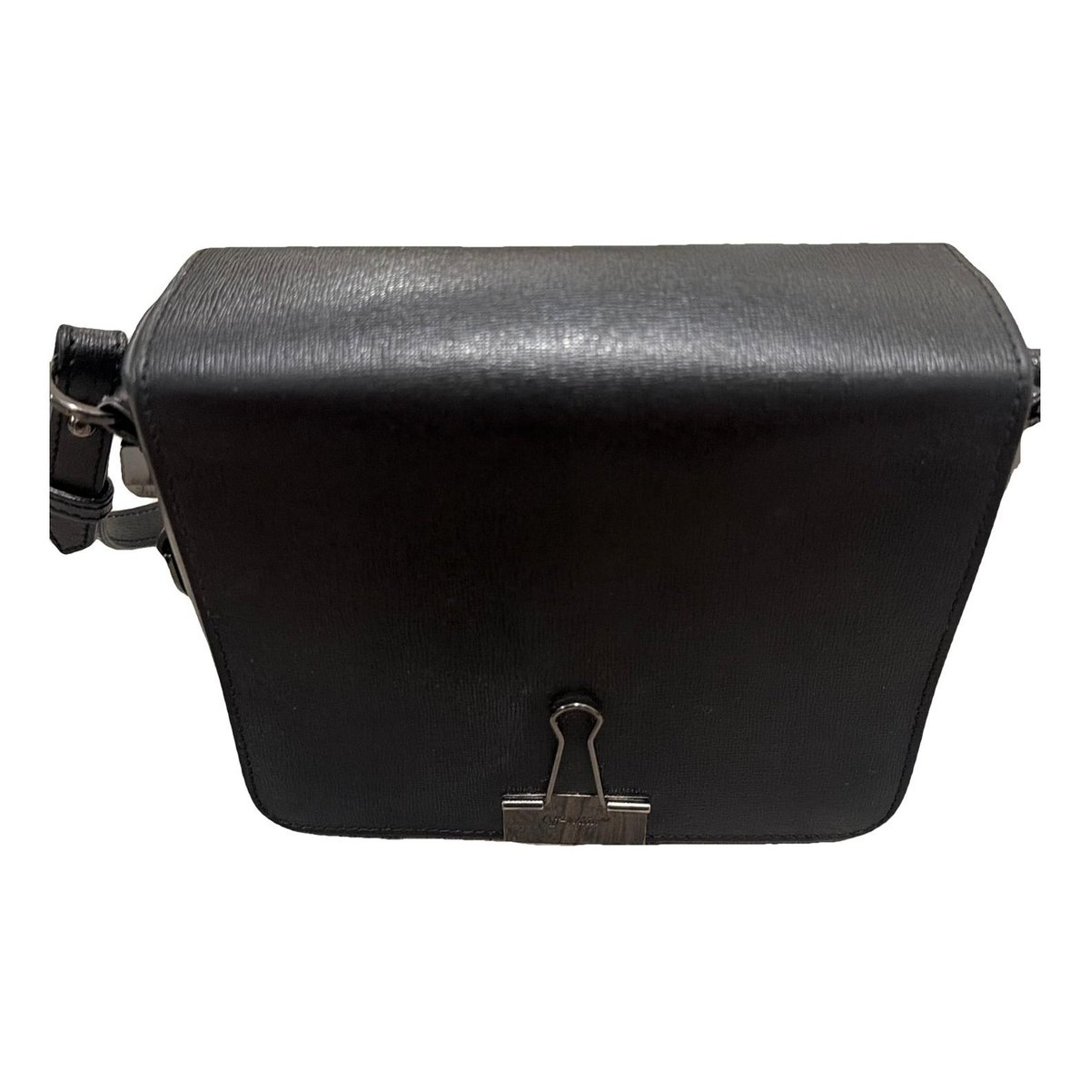 Binder leather crossbody bag