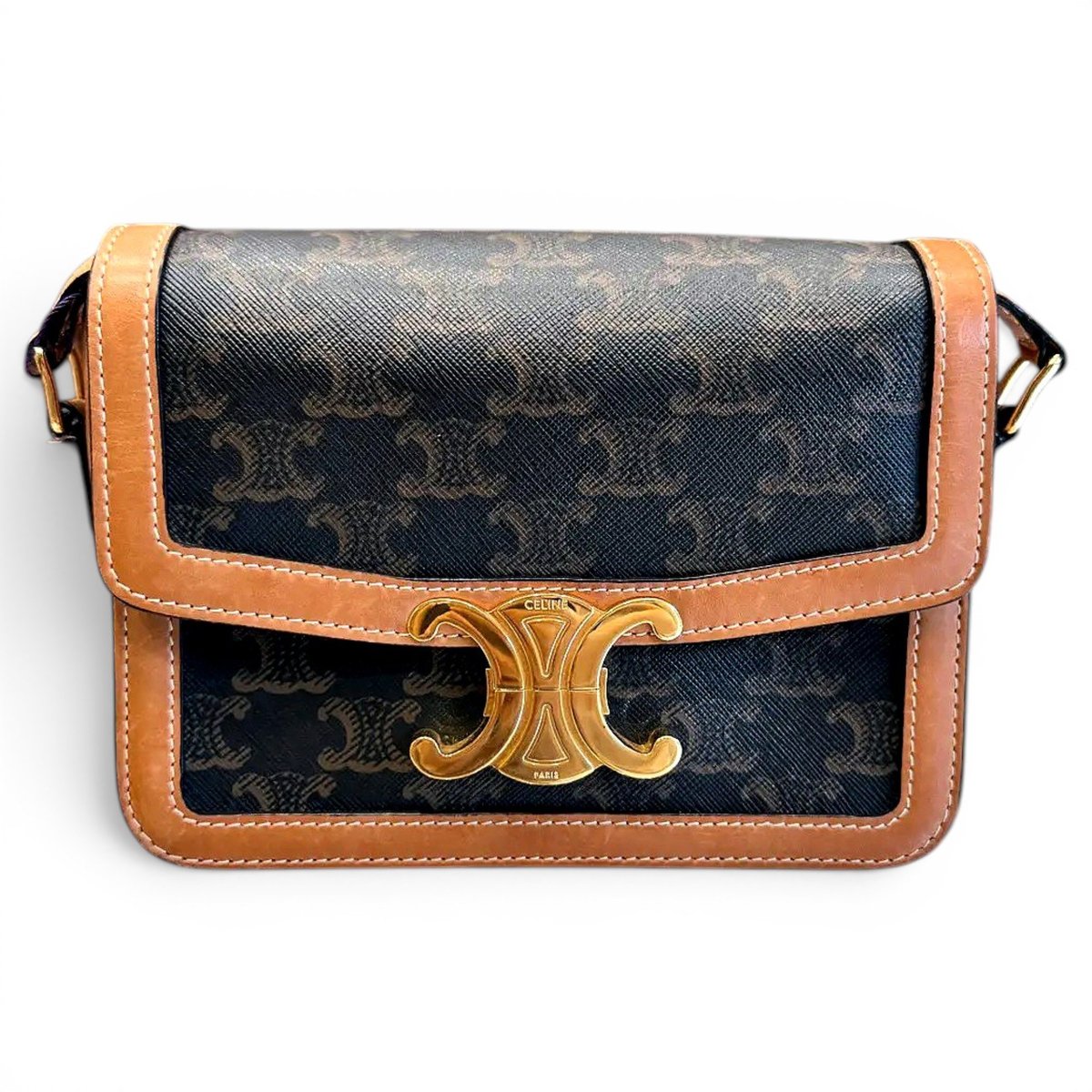 Triomphe vinyl handbag