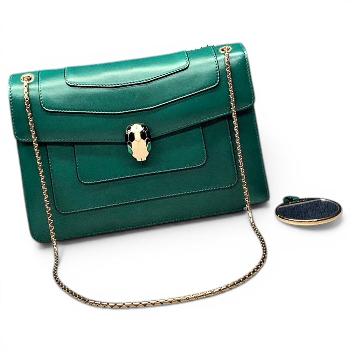 Serpenti leather handbag