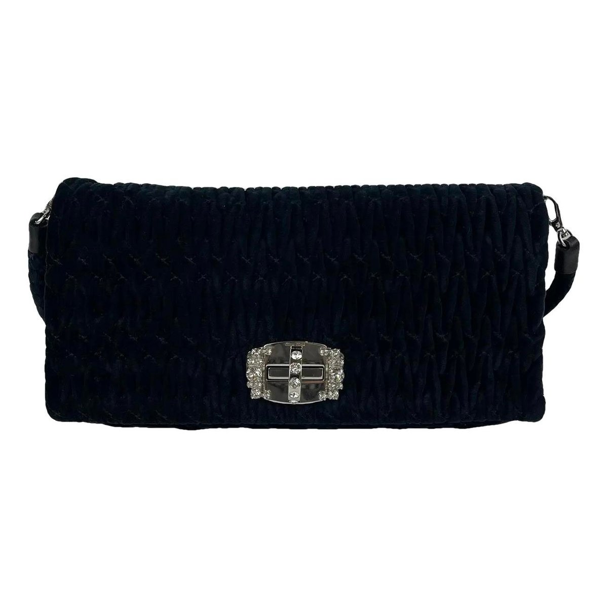 Miu Crystal leather handbag