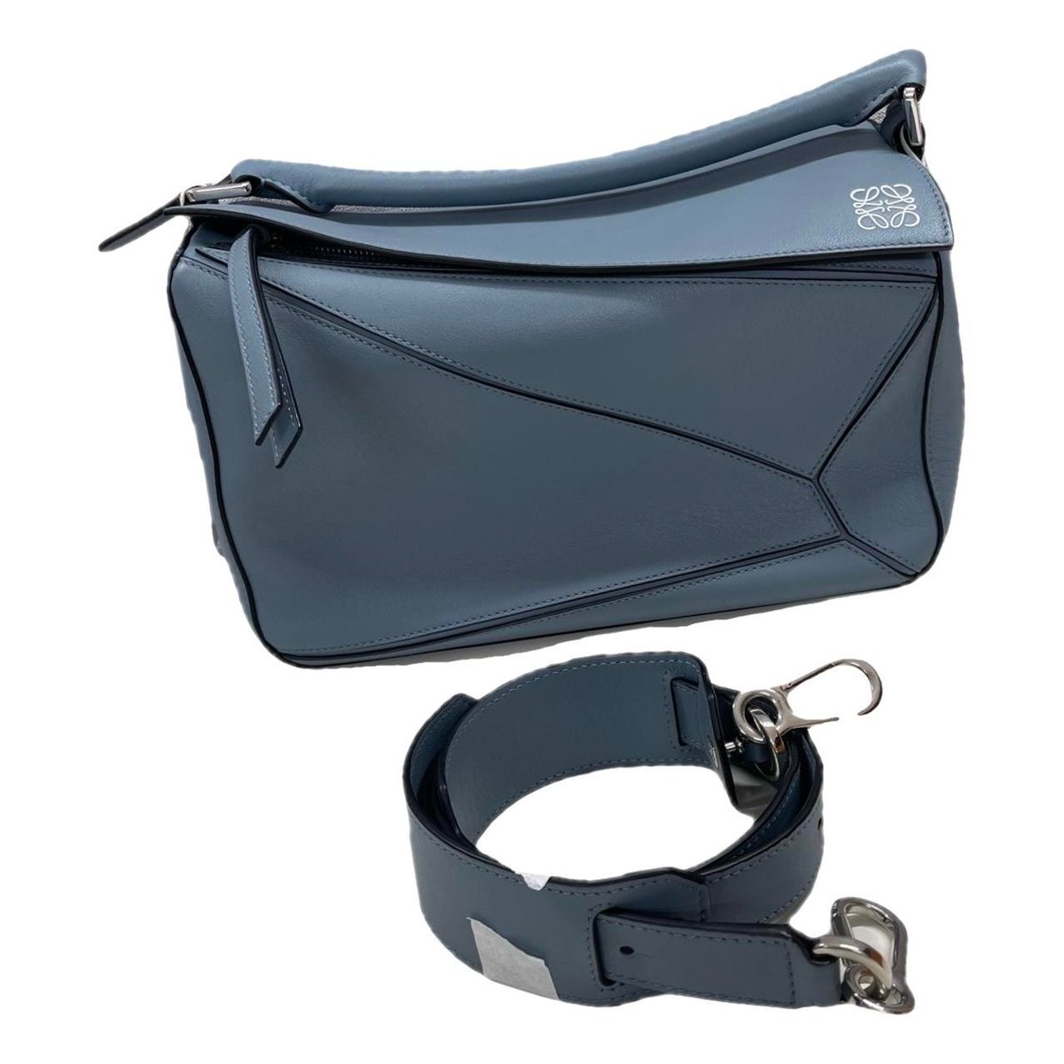 Puzzle leather handbag