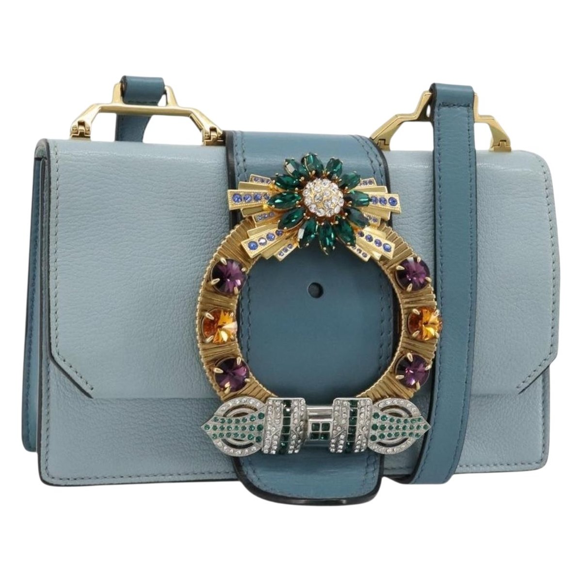 Madras leather handbag