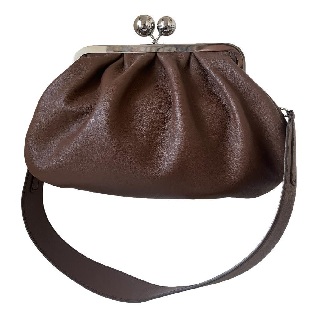 Leather clutch bag