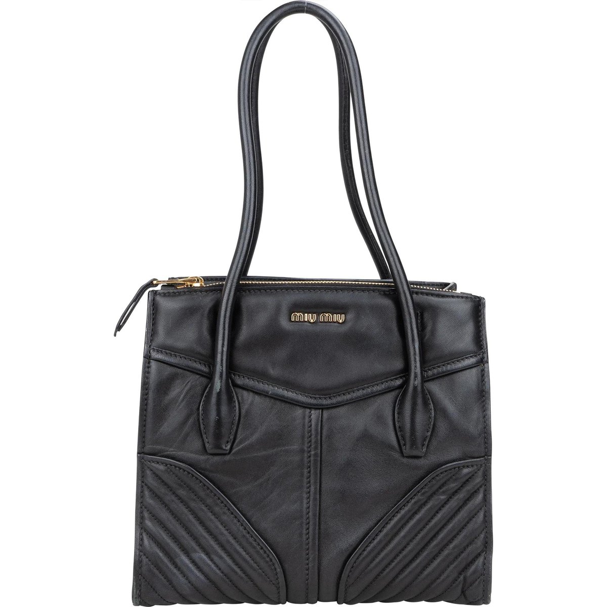 Matelassé leather handbag