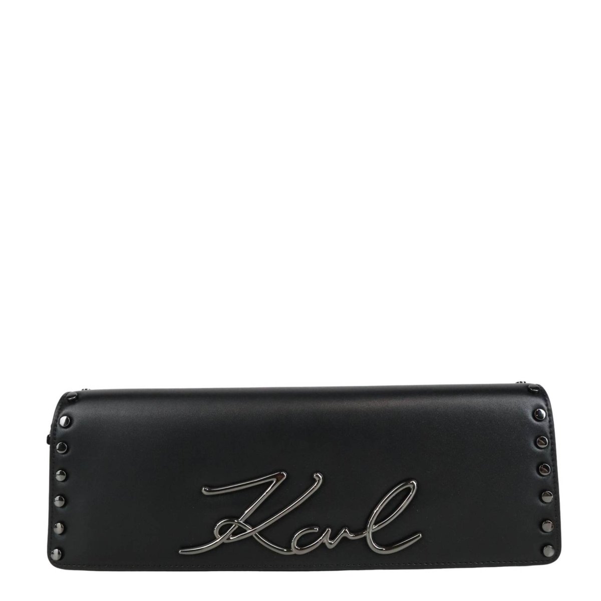 Leather clutch bag