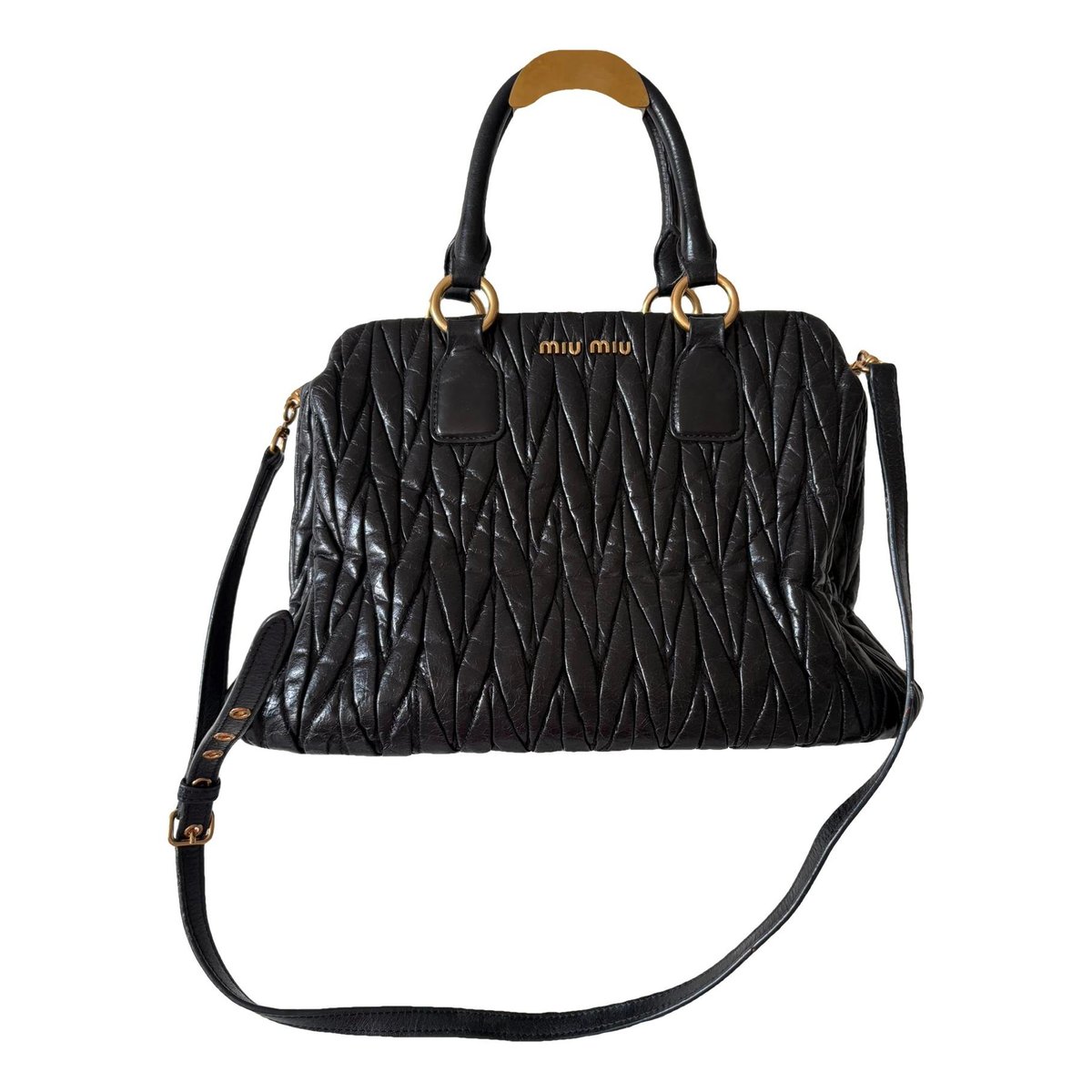 Matelassé leather clutch bag