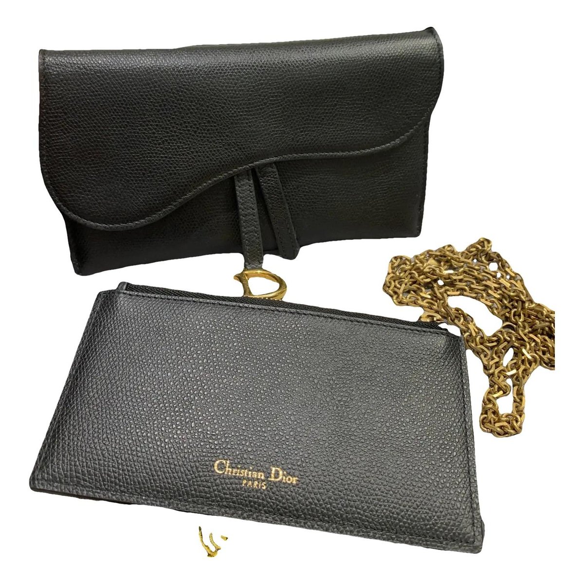 Saddle Wallet On Chain leather crossbody bag