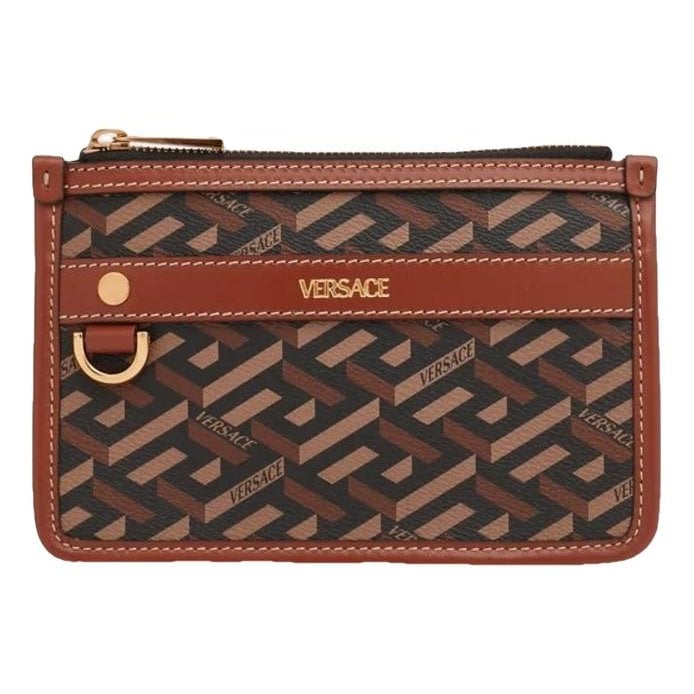 Leather clutch bag