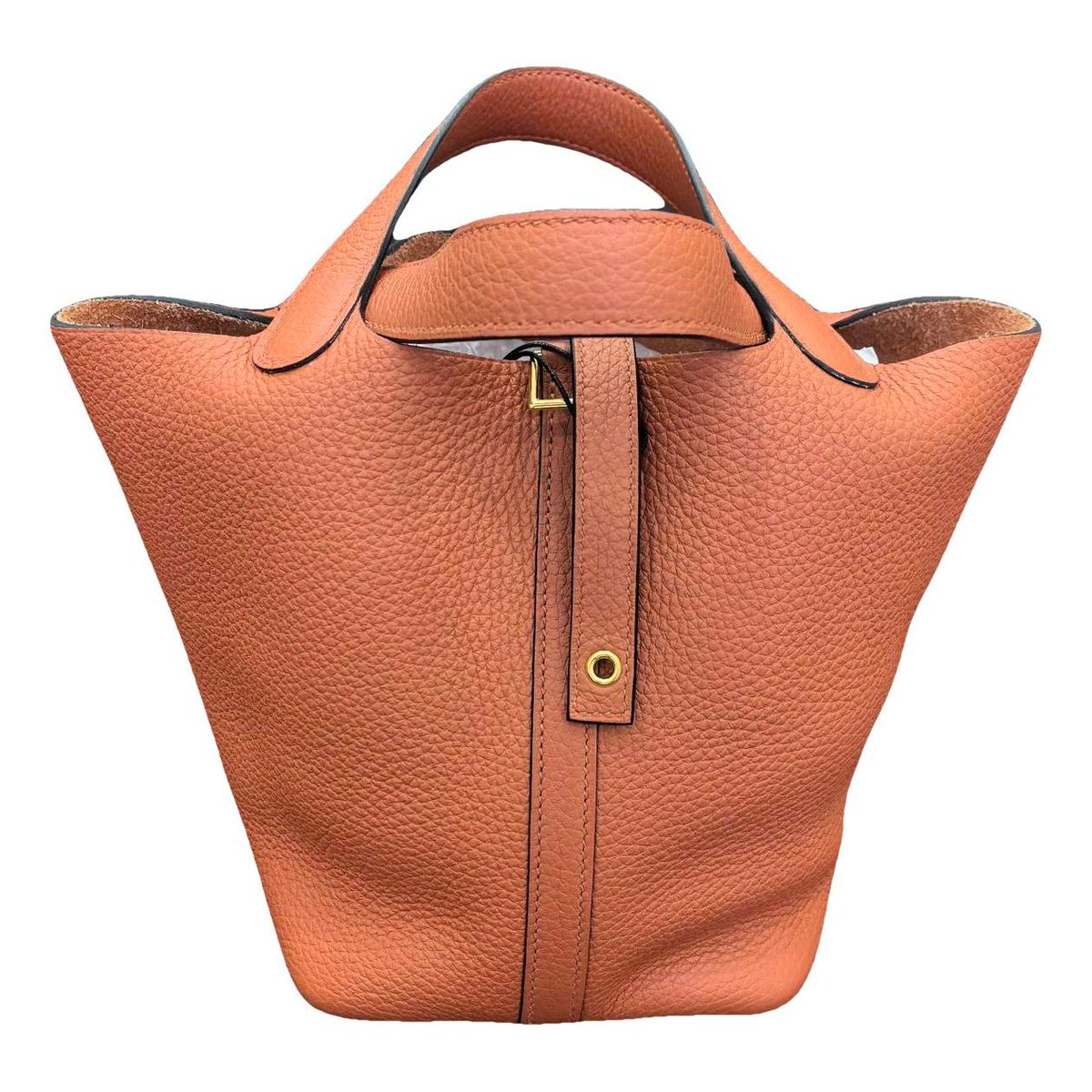 Picotin leather tote