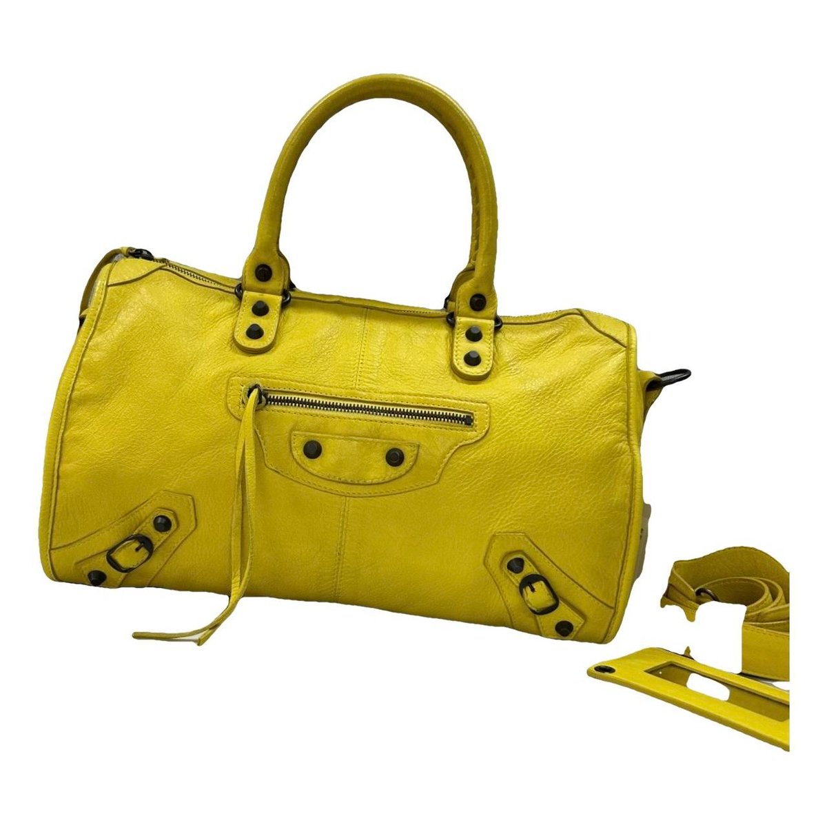 City leather handbag