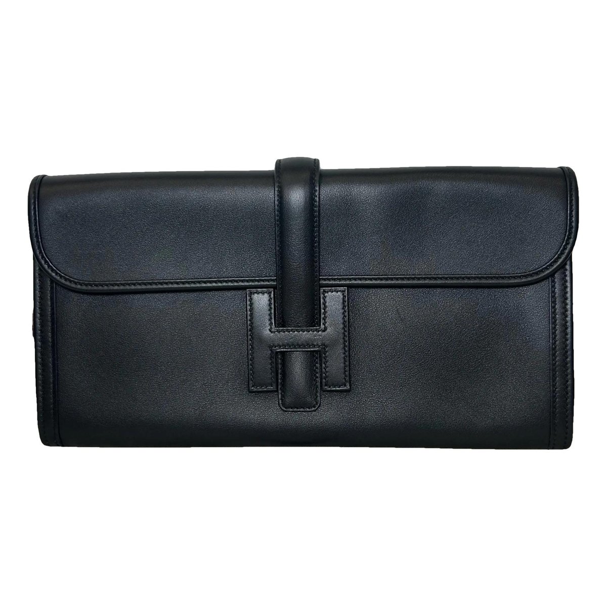 Jige leather clutch bag