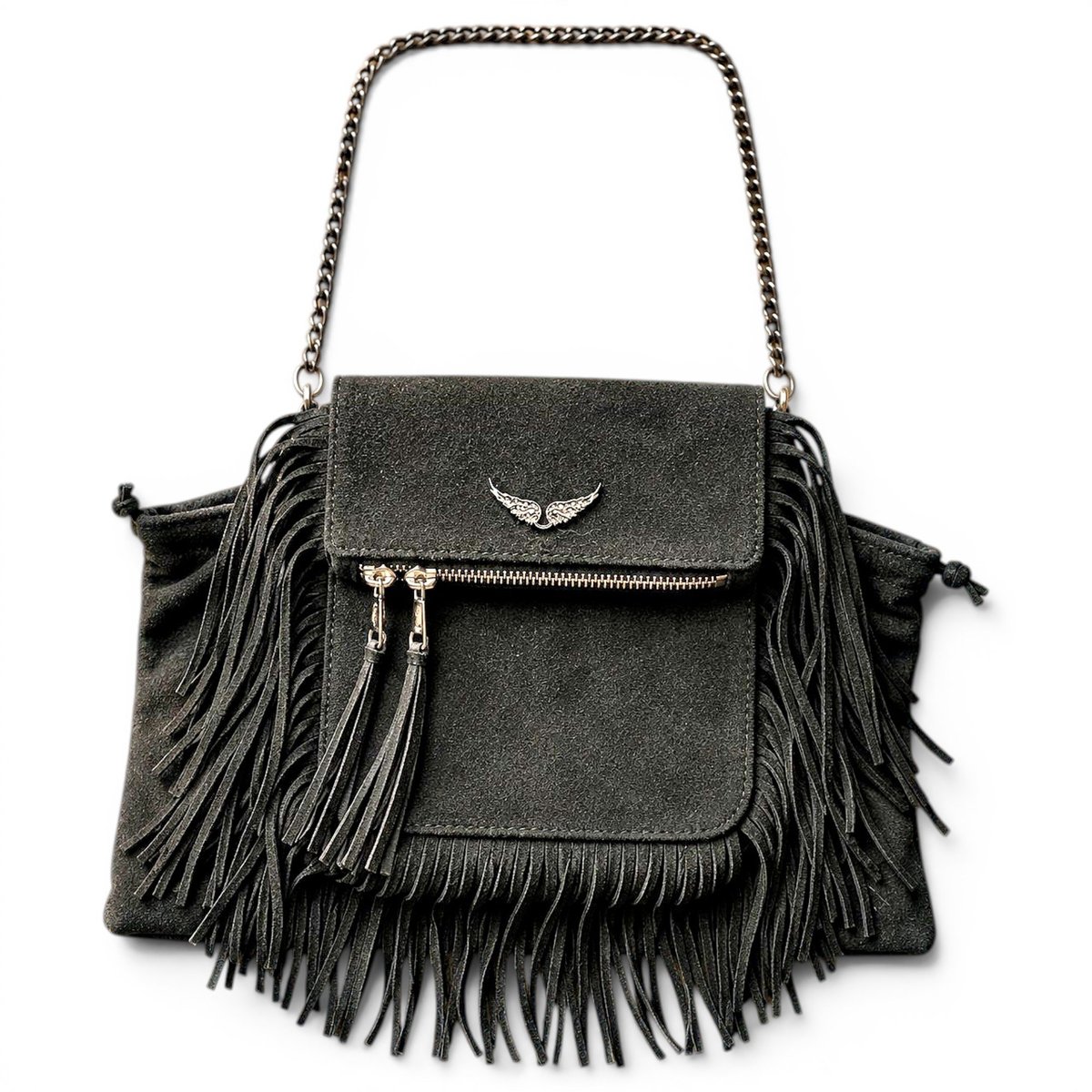 Leather clutch bag