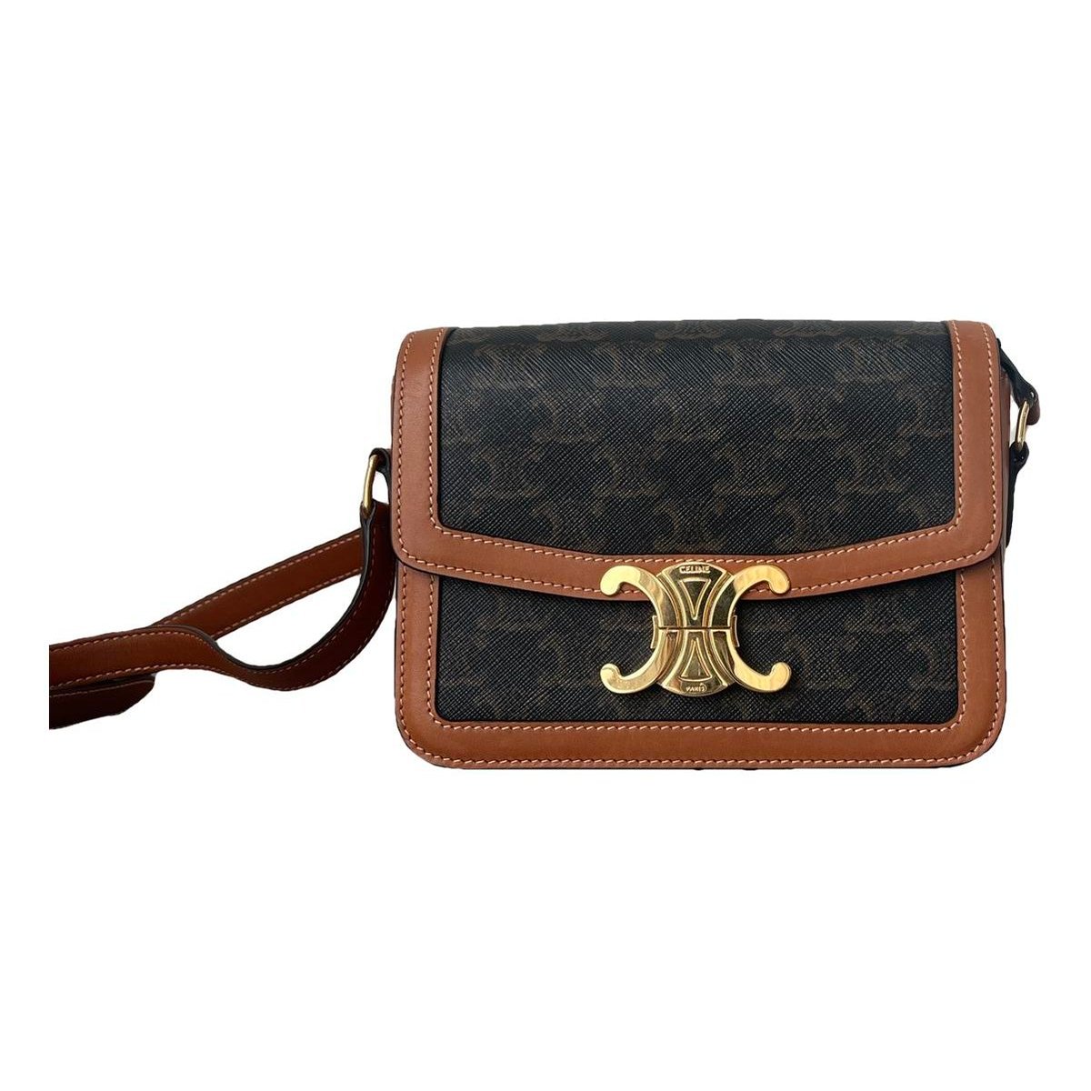 Triomphe leather handbag
