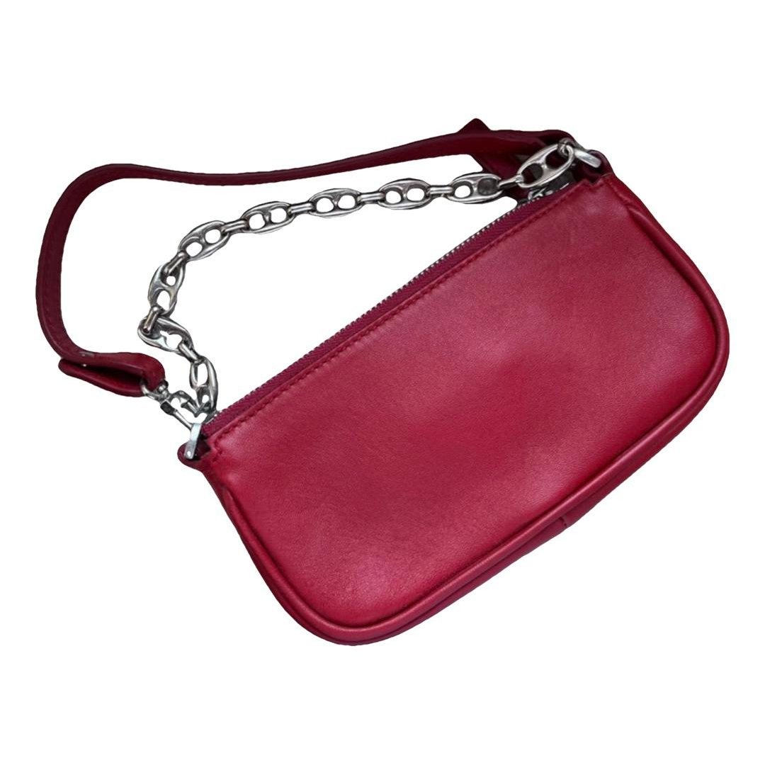 Mini leather clutch bag