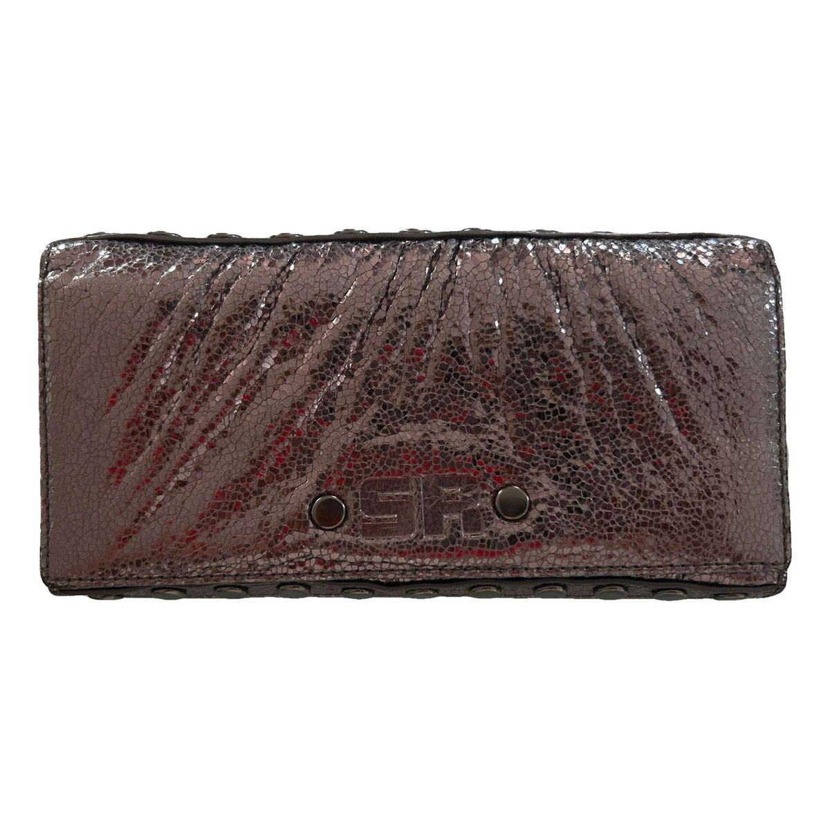 Leather clutch bag