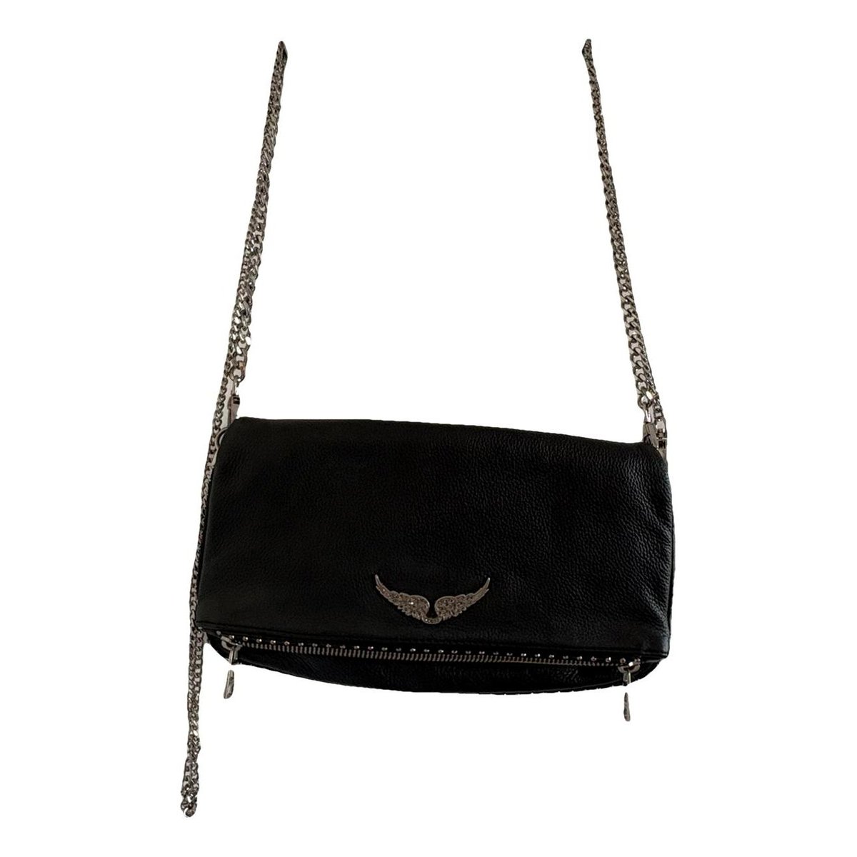 Rock leather clutch bag