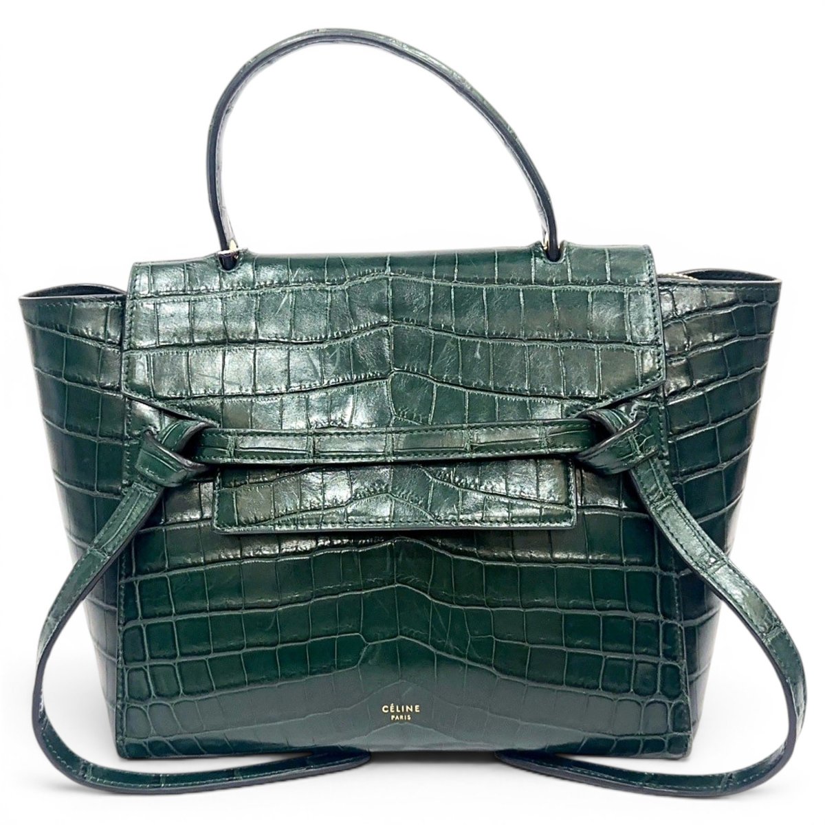 Belt leather handbag