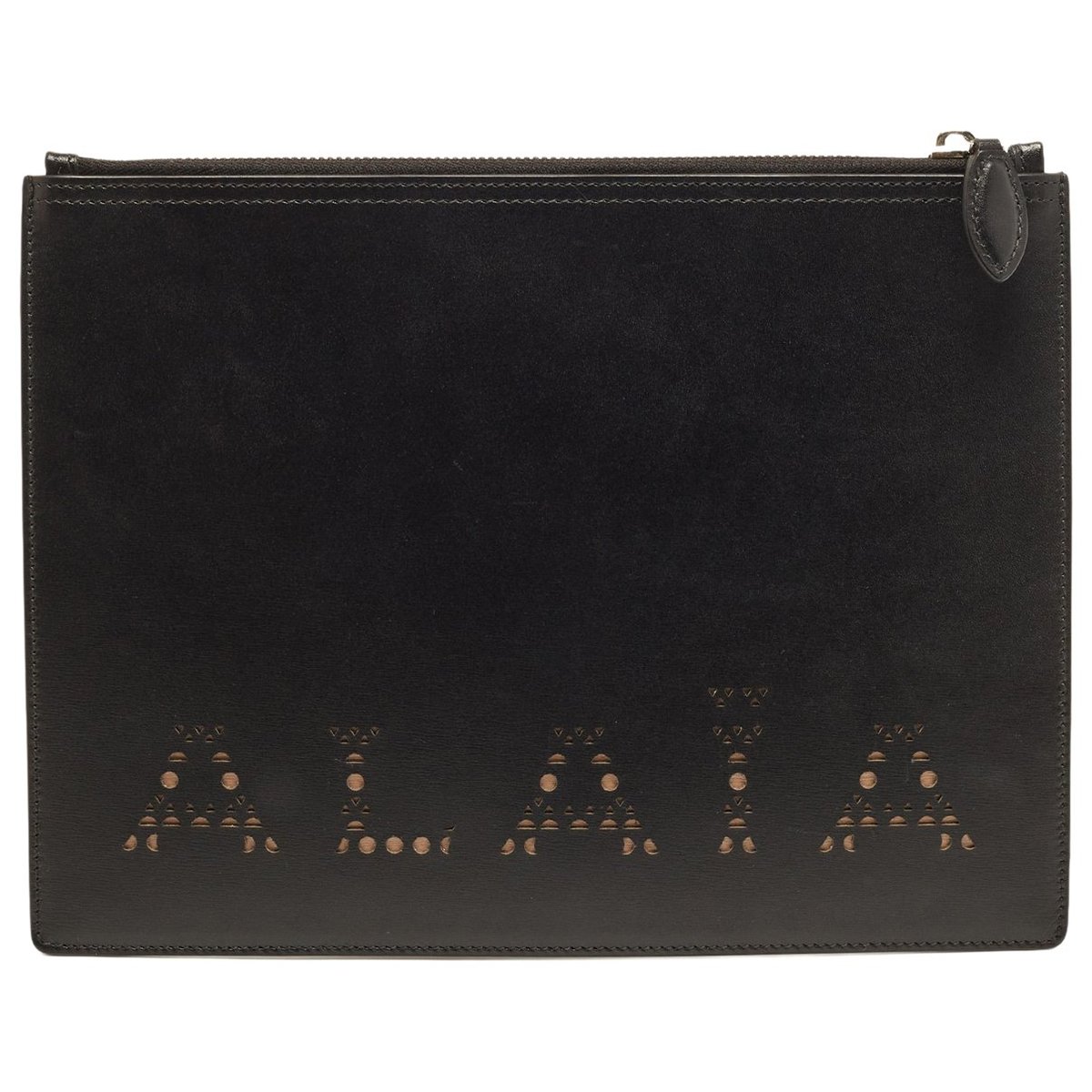 Leather clutch bag