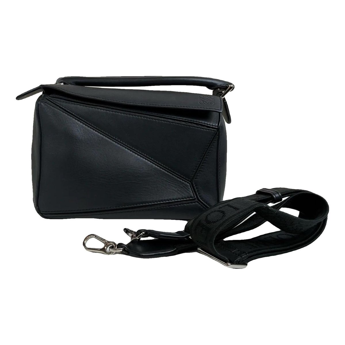 Puzzle leather crossbody bag