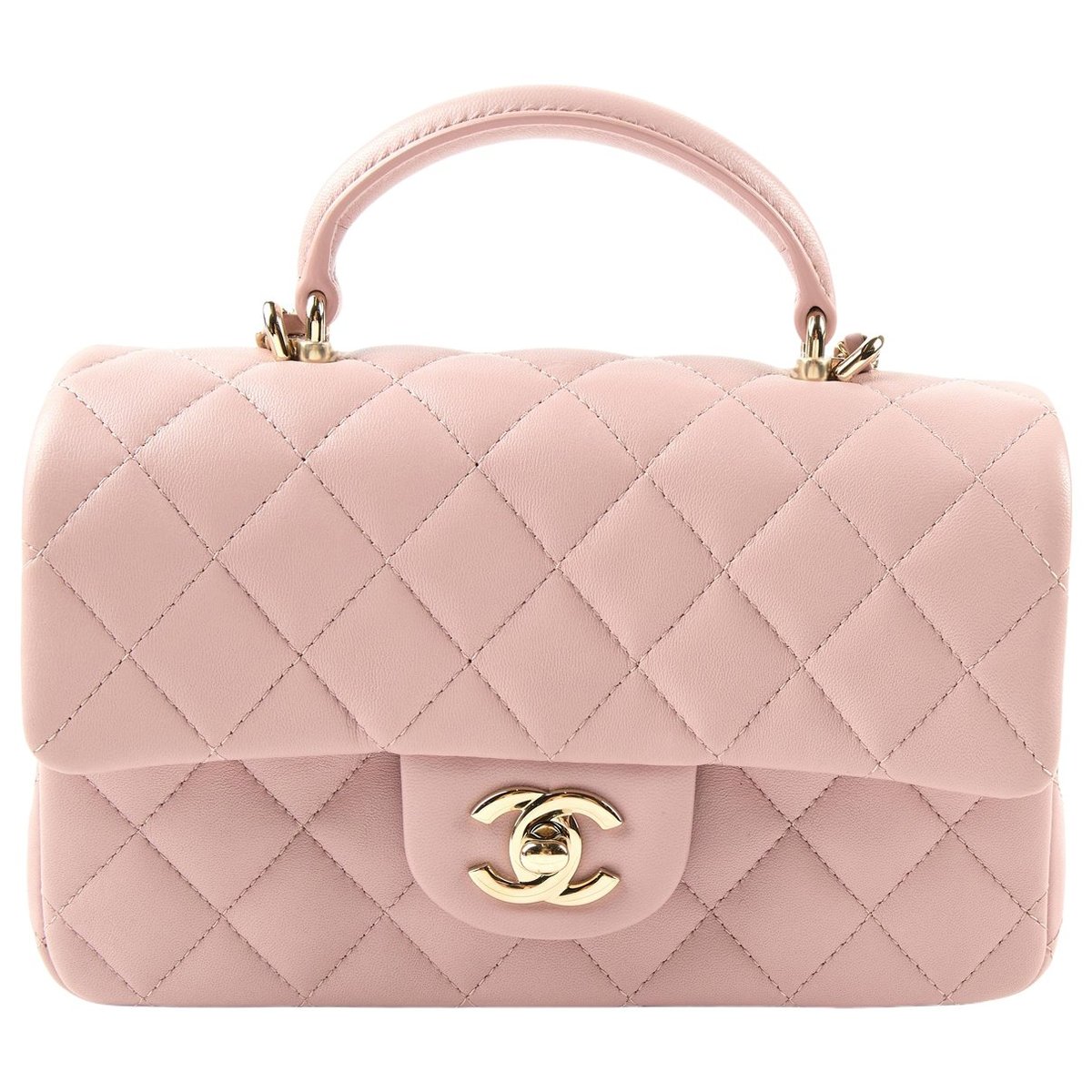 Trendy CC Top Handle leather crossbody bag